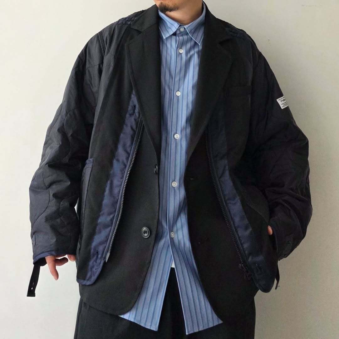 ELEPHANT TRIBAL FABRICS / Hybrid Quilting Liner (Black)