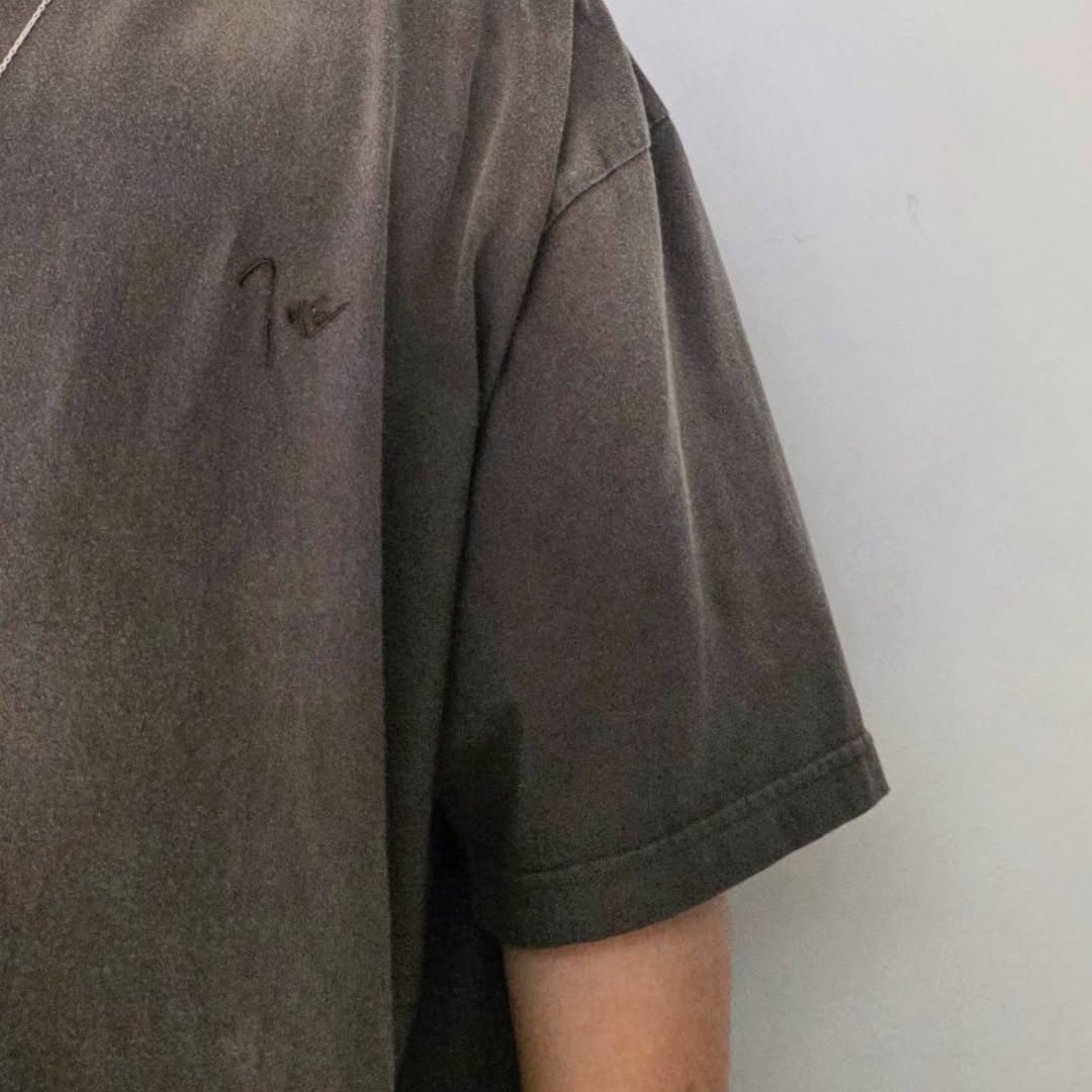 THE JEAN PIERRE / Signature Pigmentdye Grunge Destroy SS Tee (Fade Black)
