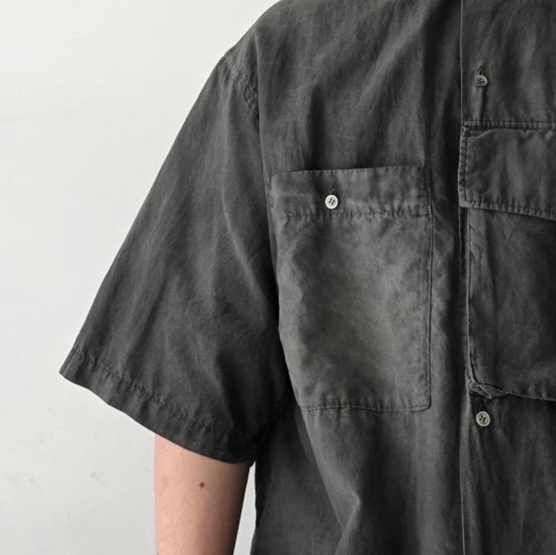 THE JEAN PIERRE / Fade Silk BETA SS Shirt (Fade Blk)