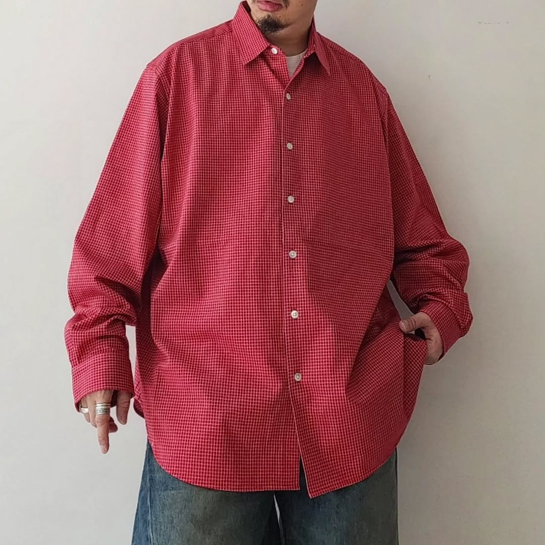 KANEMASA PHIL / 36g Atmosphere Check Shirt (Red)