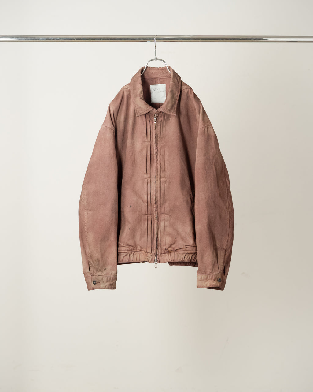 ANCELLM / Aging Denim Tuck Jacket (Marron)