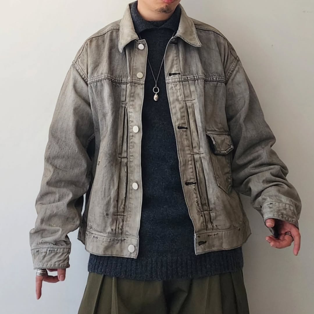 タ*カ様 25SS ancellm aging denim jacket ANCELLM / Aging Denim Jacket – Tree and Branch