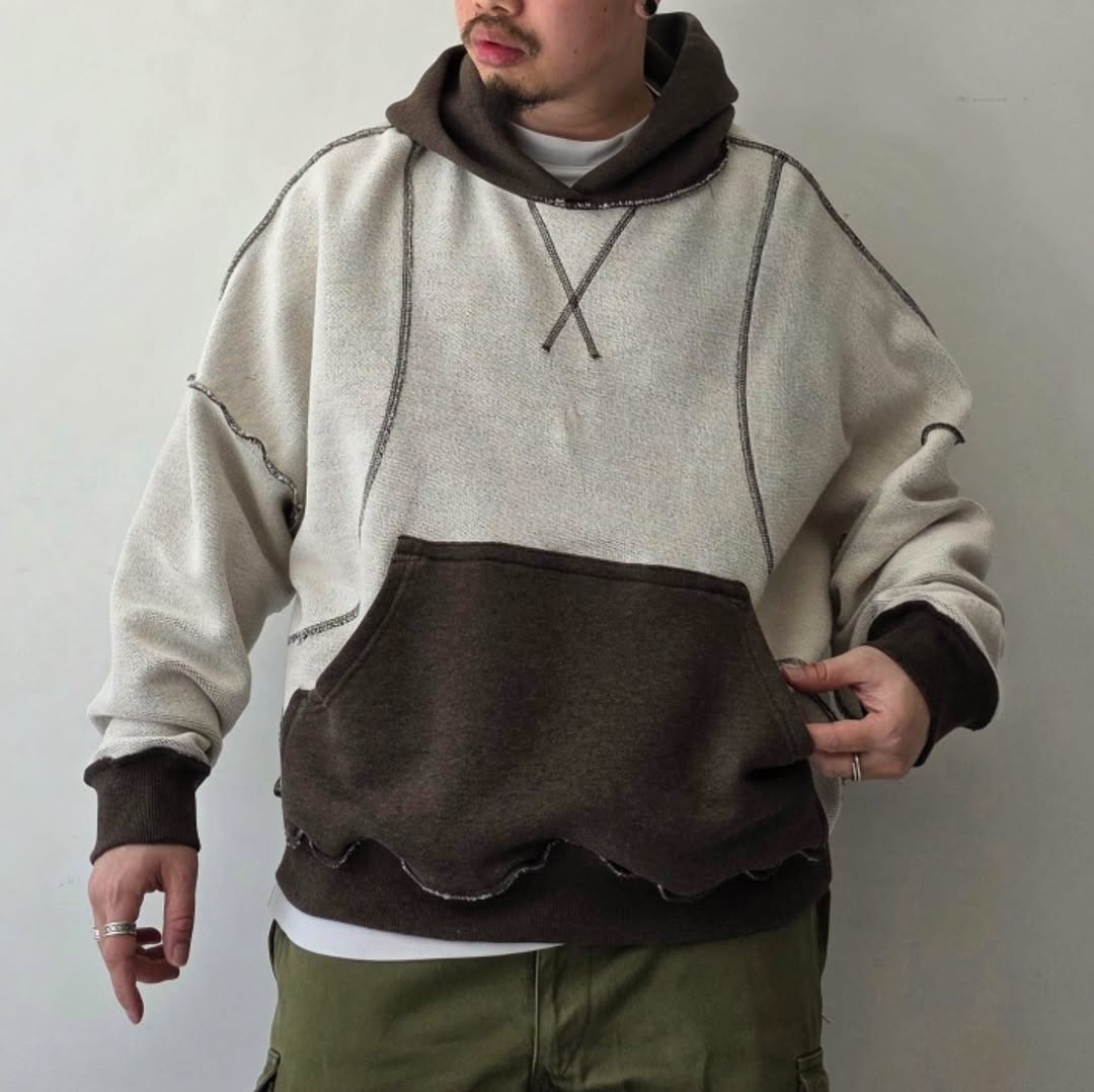 GANDER / Reversible Hatton Hoodie Dark Brown
