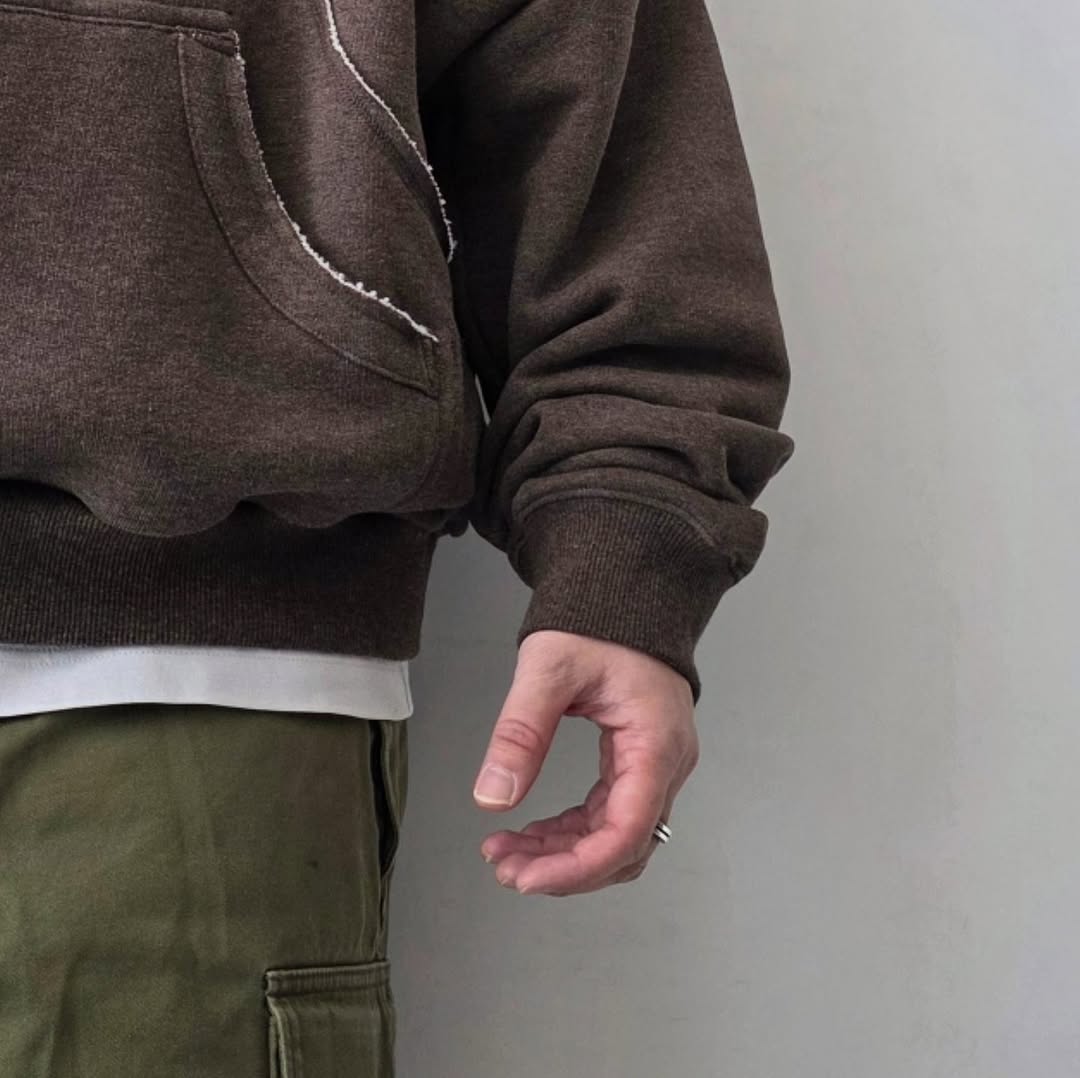 GANDER / Reversible Hatton Hoodie Dark Brown