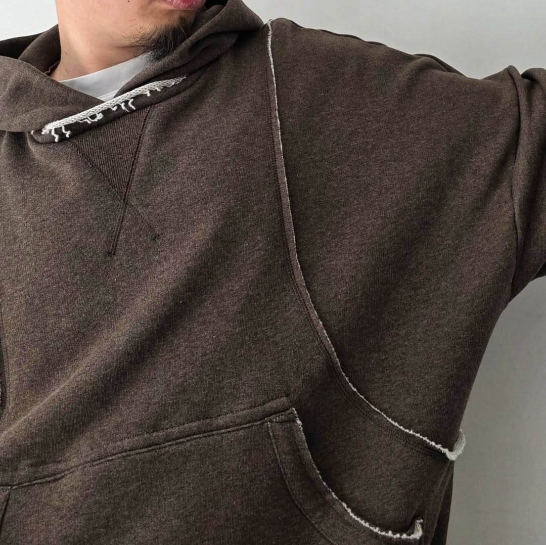 GANDER / Reversible Hatton Hoodie Dark Brown