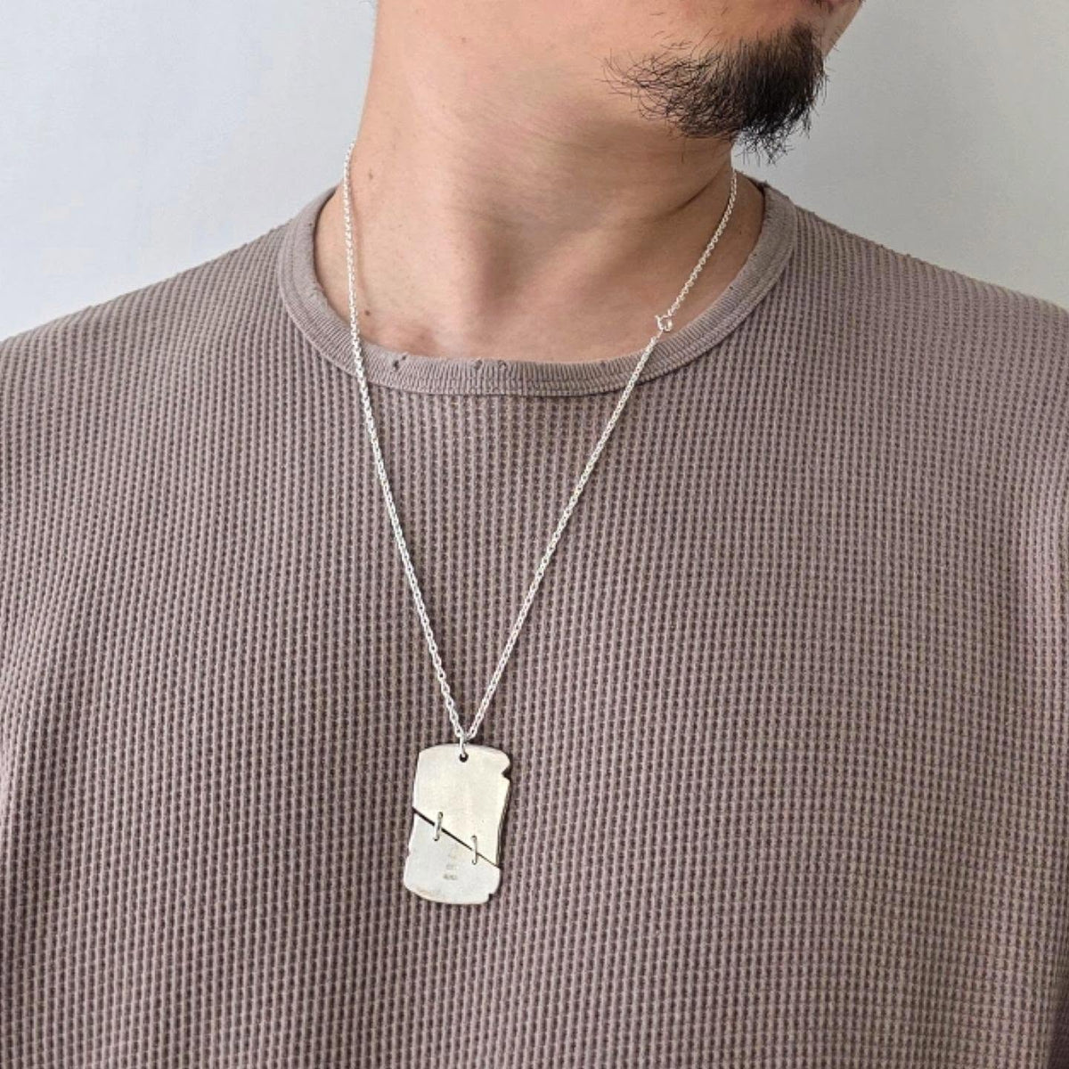 ANCELLM / Damage Waffle Crew LS (P.Beige)